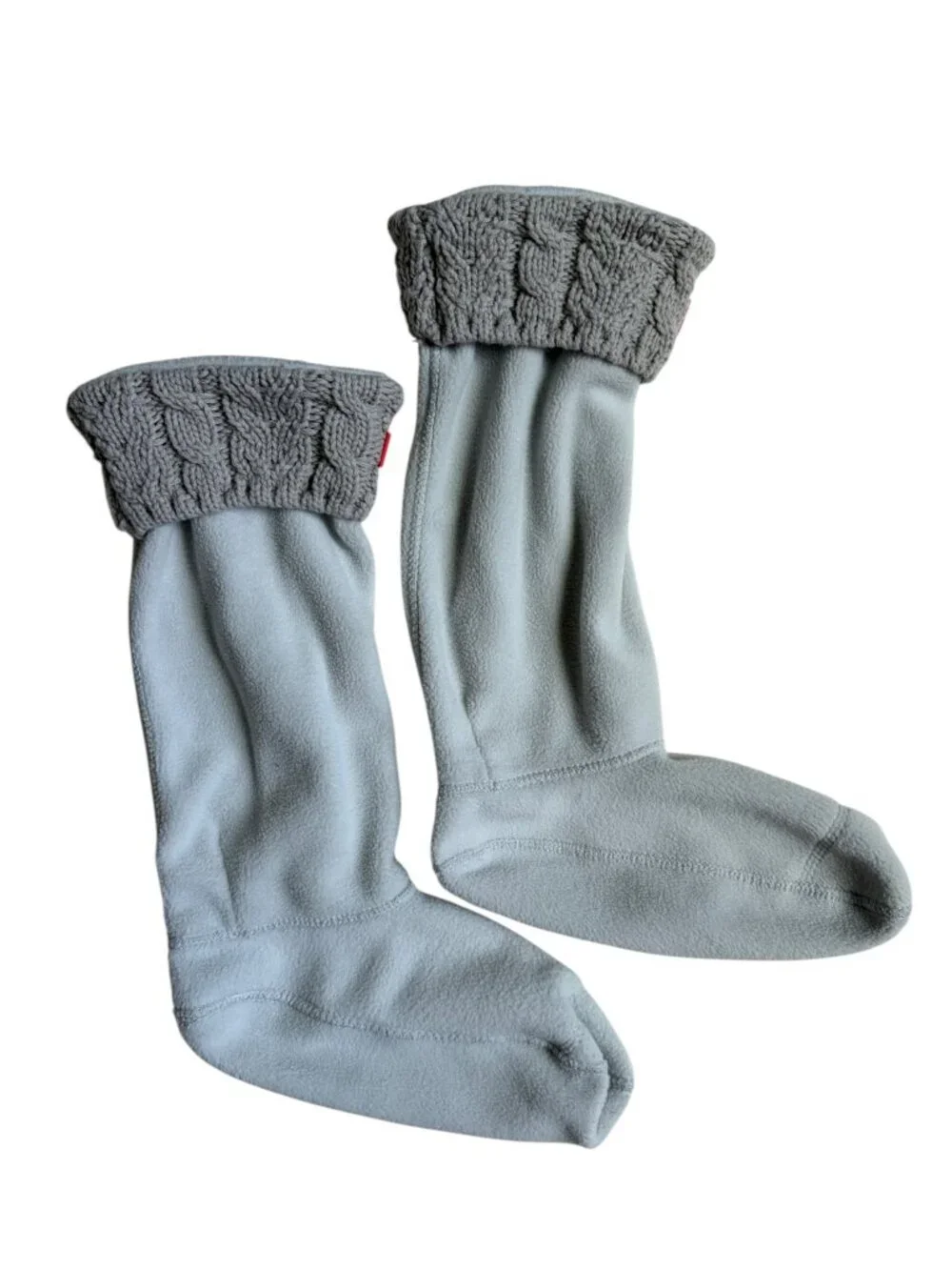 Hunter Women's 6-Stitch Cable Knit Tall Boot Socks (Grey) - Large